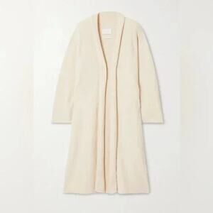 NWT Lauren Manoogian Uzbek Pima Cotton Blend Cardigan Cream - 2